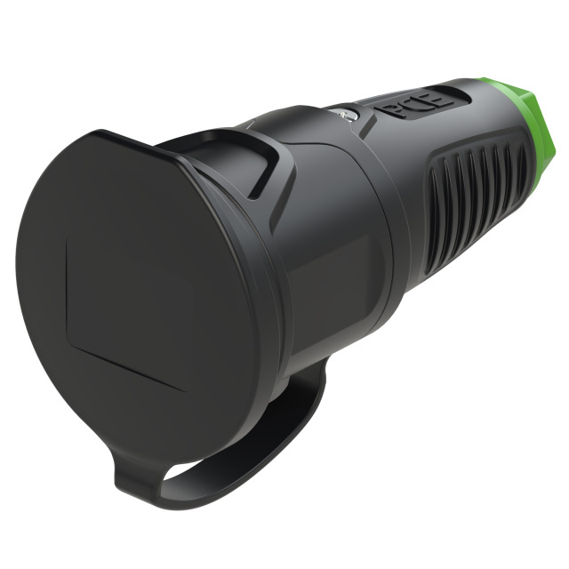 PCE  Taurus2 Vollgummi-Schutzkontaktkupplung nat IP54 2521 grün PCE  Taurus2 Vollgummi-Schutzkontaktkupplung nat IP54 2521 grün