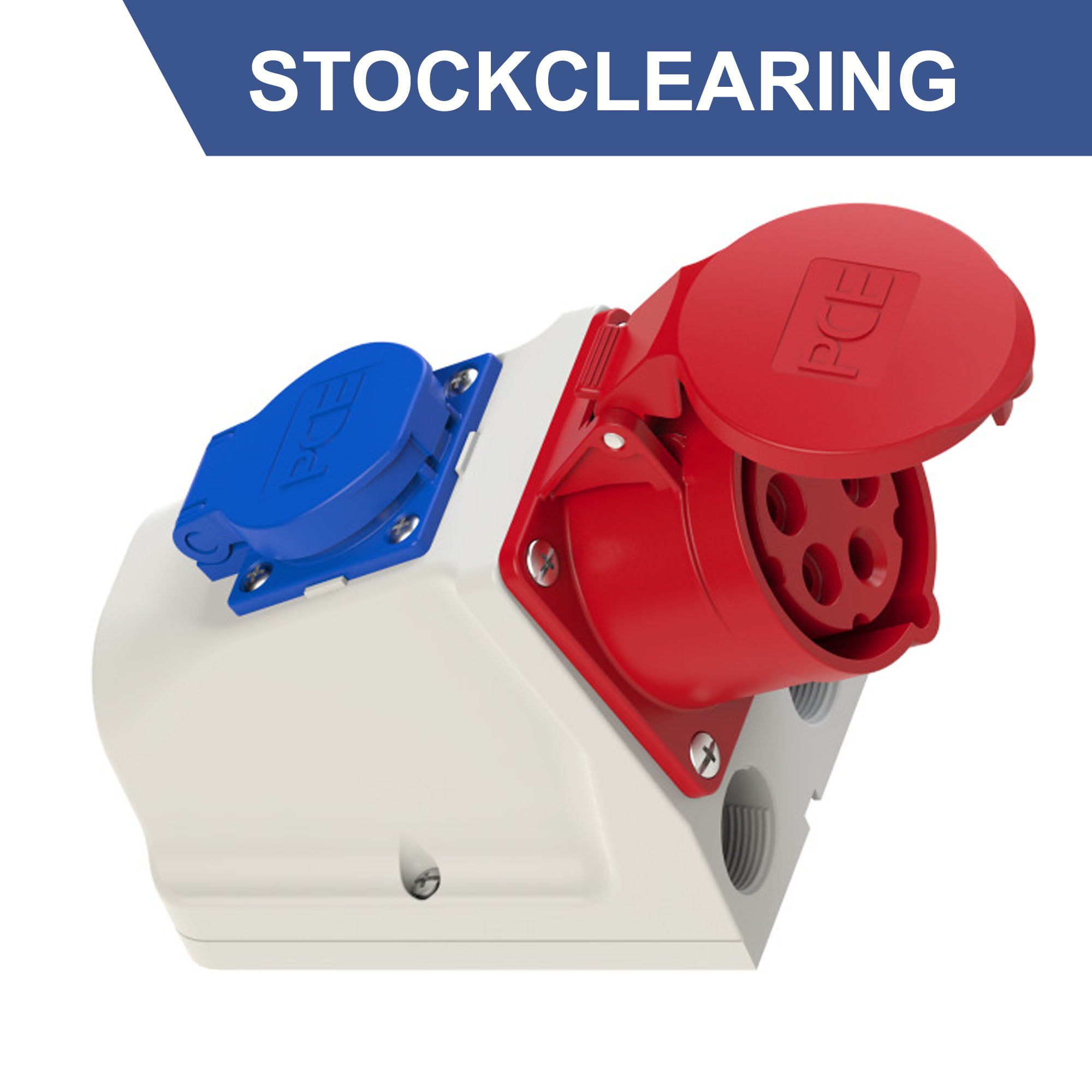 CEE-Wandsteckdose + Schuko COMBO 16A 5p 6h IP44 PCE 9215-6