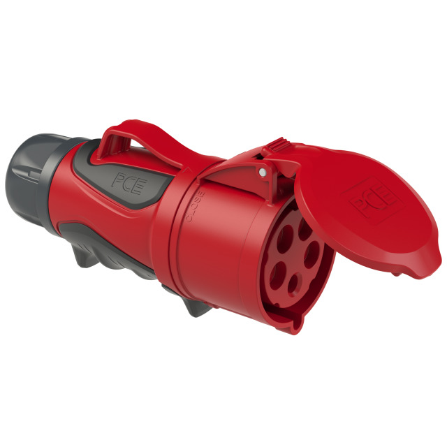 PCE CEE-Kupplung 16A 5p GRIP rot PCE CEE-Kupplung 16A 5p GRIP rot