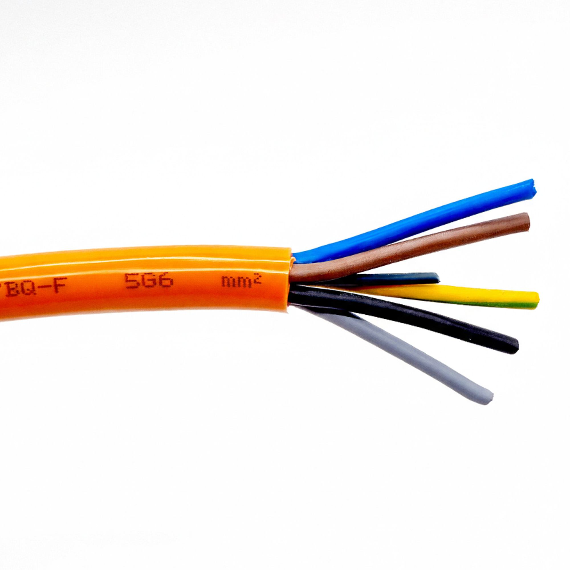 PUR-Kabel H07BQ-F 5G6 orange 5x6mm²