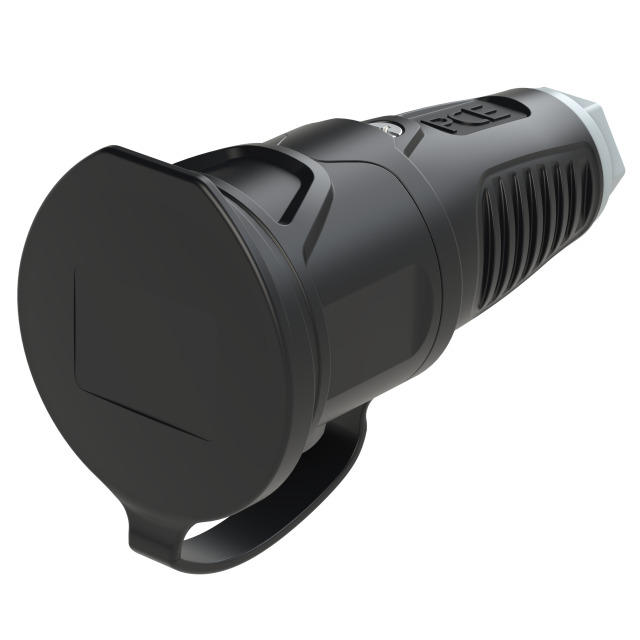 PCE  Taurus2 Vollgummi-Schutzkontaktkupplung nat IP54 2521 grau PCE  Taurus2 Vollgummi-Schutzkontaktkupplung nat IP54 2521 grau