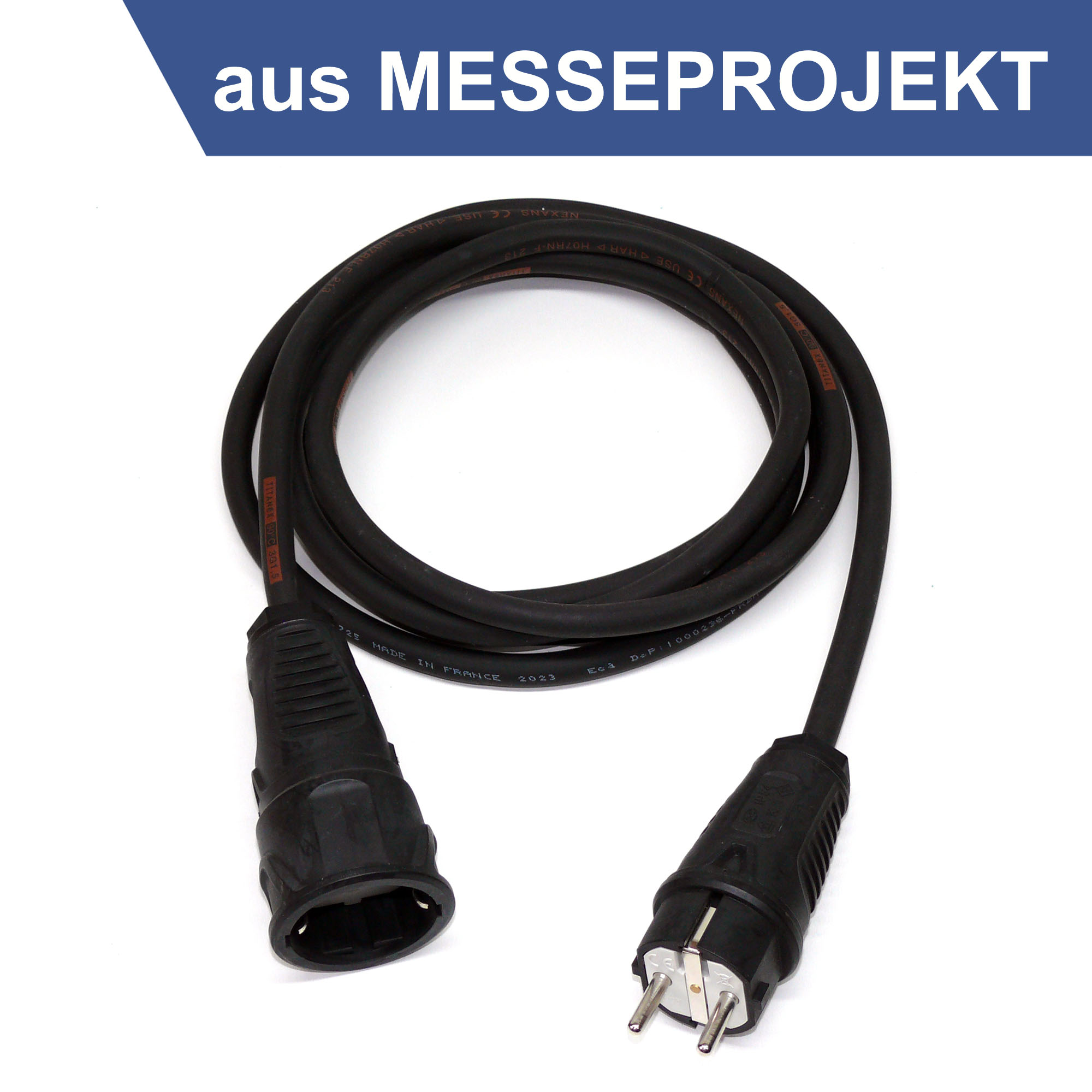 Schuko-Verlängerungskabel 16A 3x1,5mm² Titanex-Kabel IP20
