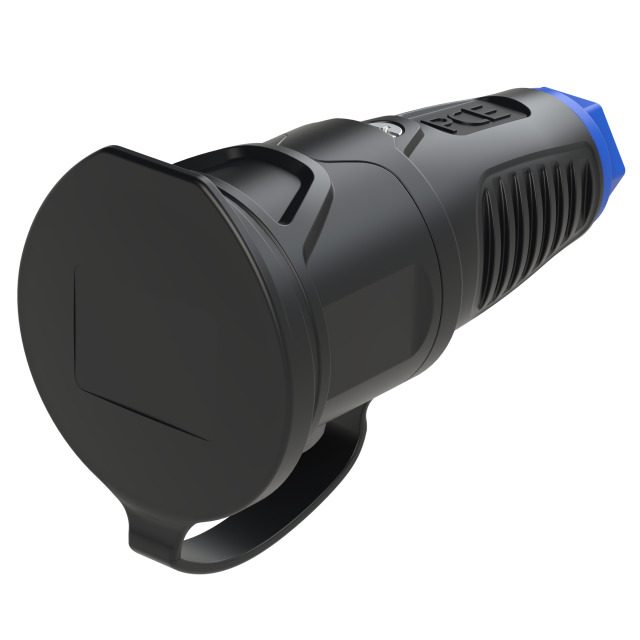 PCE  Taurus2 Vollgummi-Schutzkontaktkupplung nat IP54 2521 blau PCE  Taurus2 Vollgummi-Schutzkontaktkupplung nat IP54 2521 blau