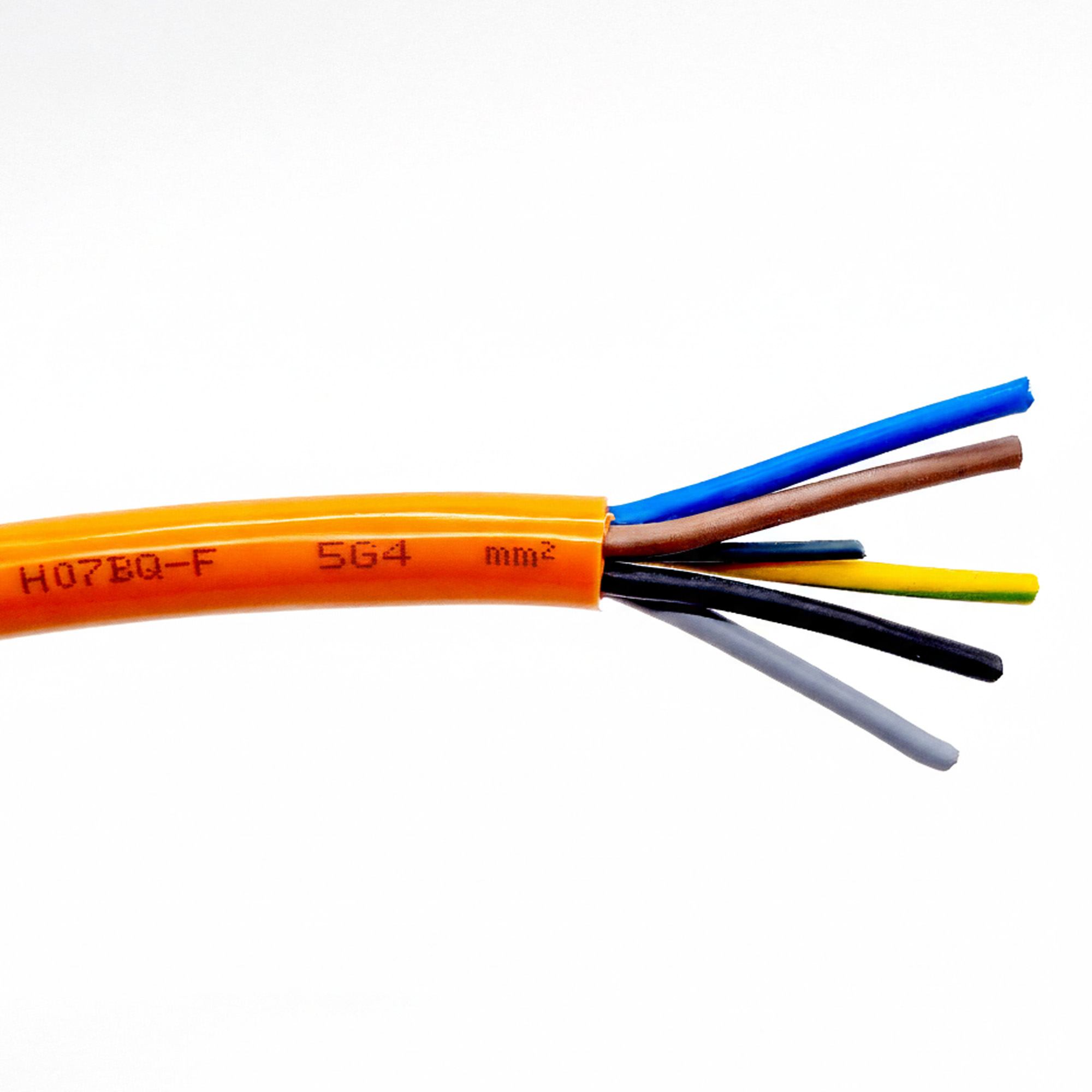 PUR-Kabel H07BQ-F 5G4 orange 5x4mm²