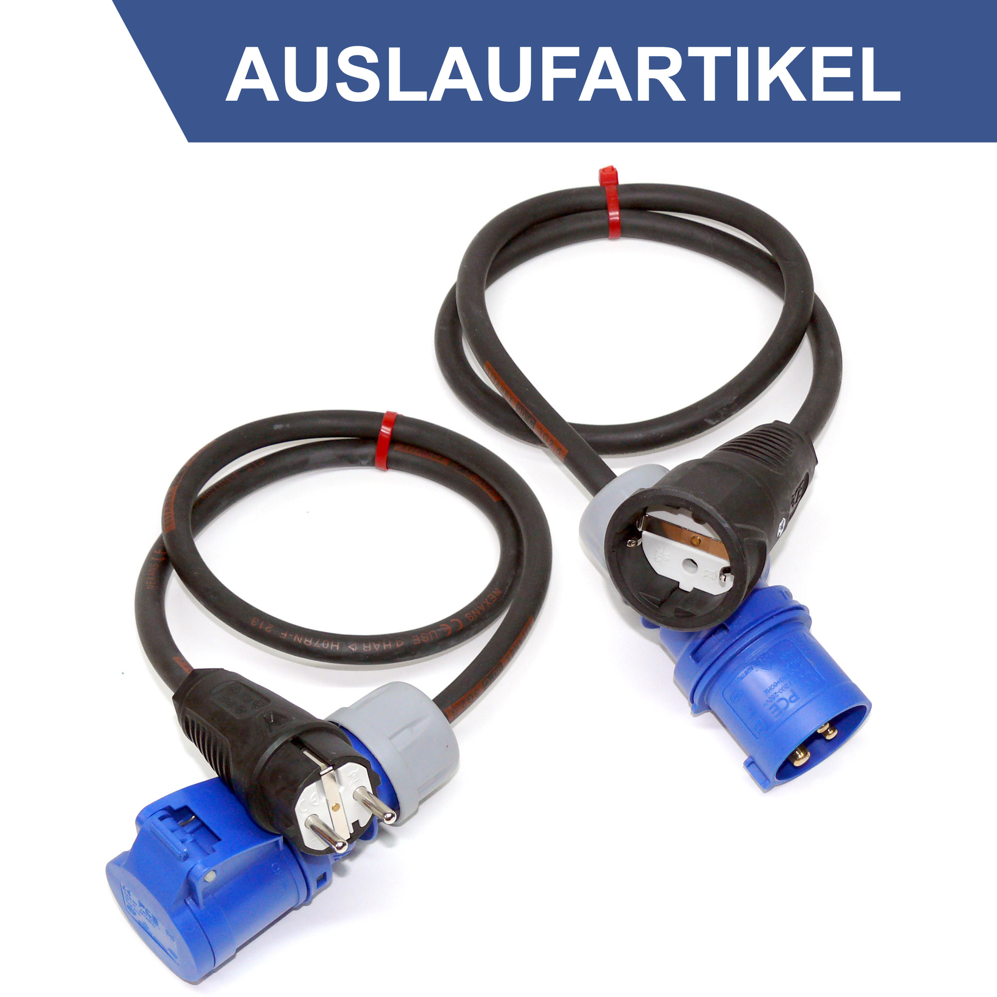 Set Adapter CEE blau 1m Schuko 3G2,5 TITANEX IP20 PCE